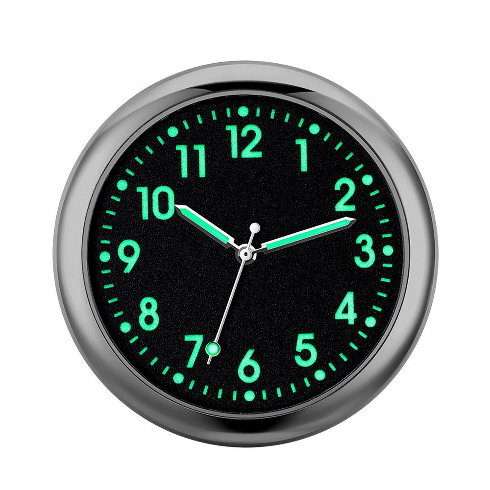 Dashboard Mini Car Clock Adhesive instrument Durable Metal Car Light Clock Tools