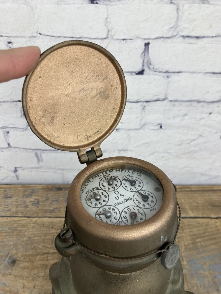 Antique Badger Brass Water Meter
