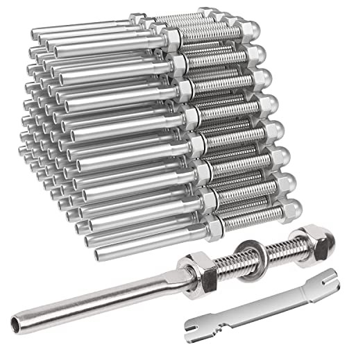Pack Cable Railing Swage Threaded Stud Tension End Fitting Terminal for 50