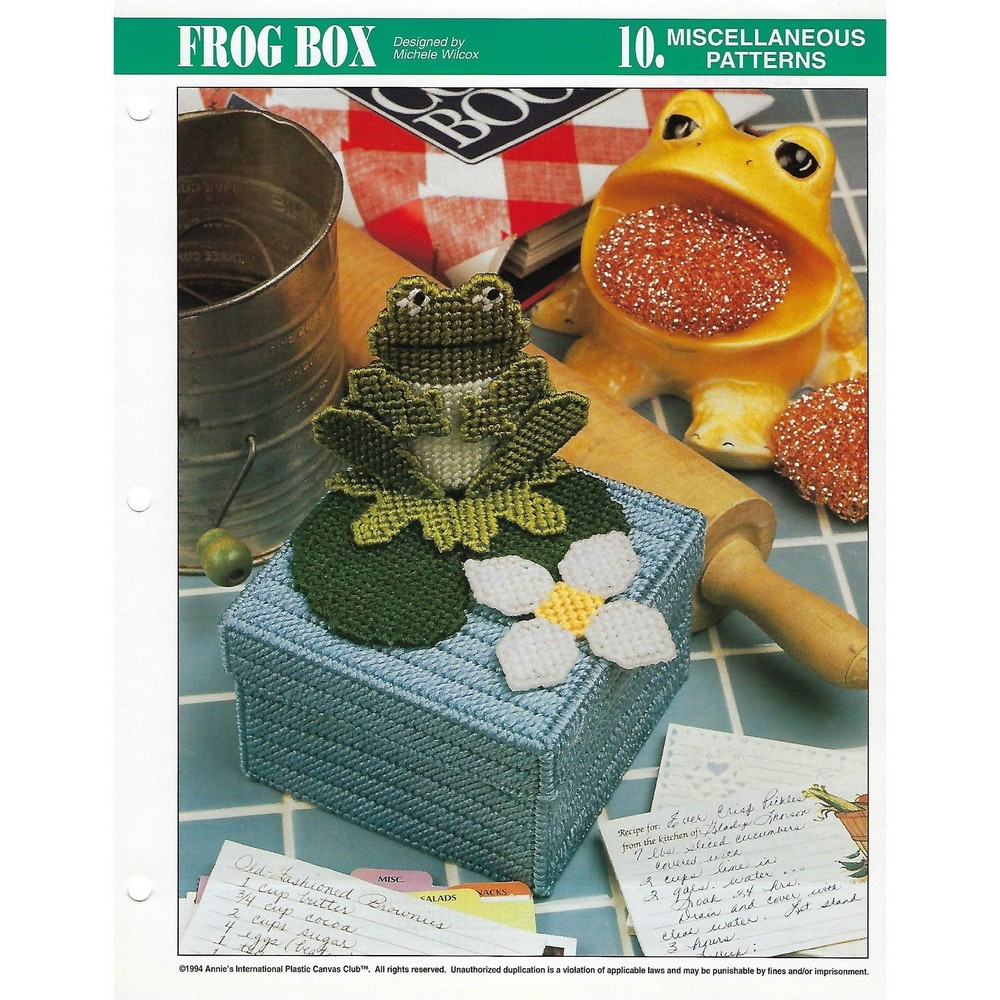 Frog Box Plastic Canvas Pattern Annie's International Plastic Canvas