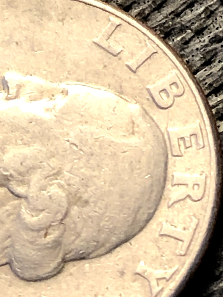 1984 D LIBERTY 25c MM PARTIALLY FILLED