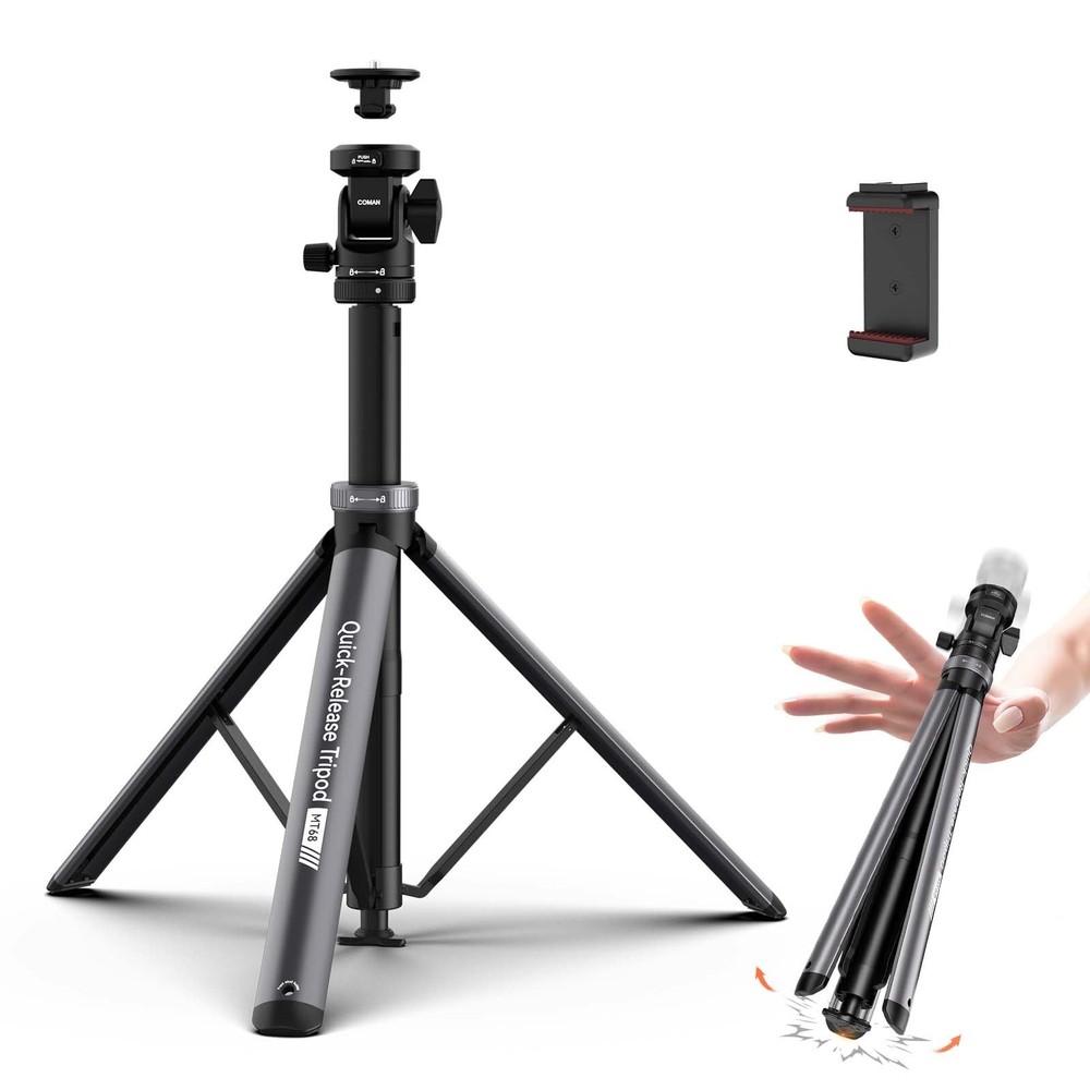 Light Stand 83.4" Adjustable with Quick-Release Ball Head | Portable