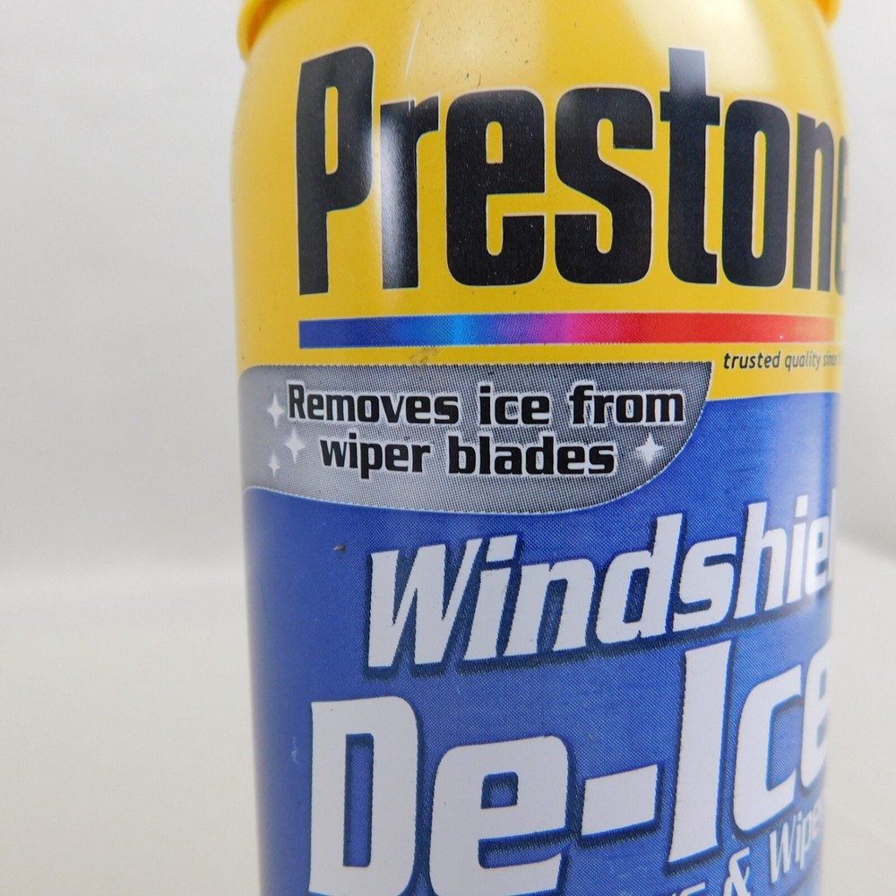 3-Pack Lot Prestone Windshield De-Icer 11oz Cans with Ice Scraper Tops #3146