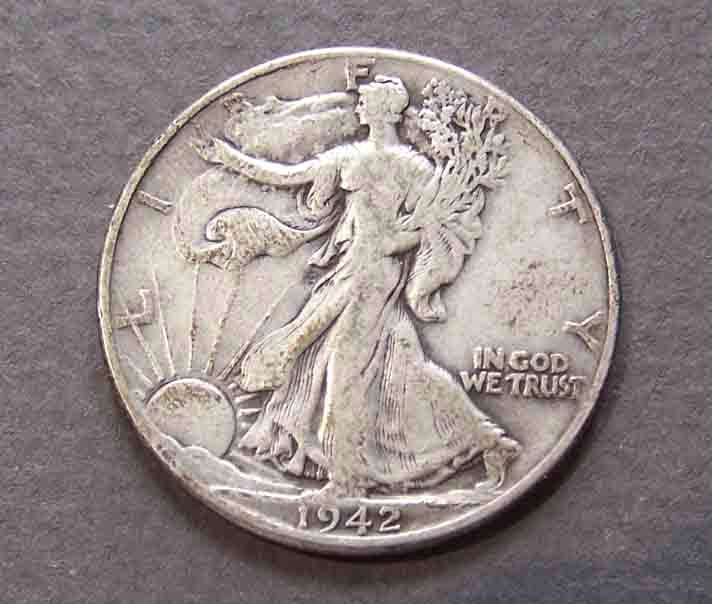 1942 Walking liberty Half Dollar #47
