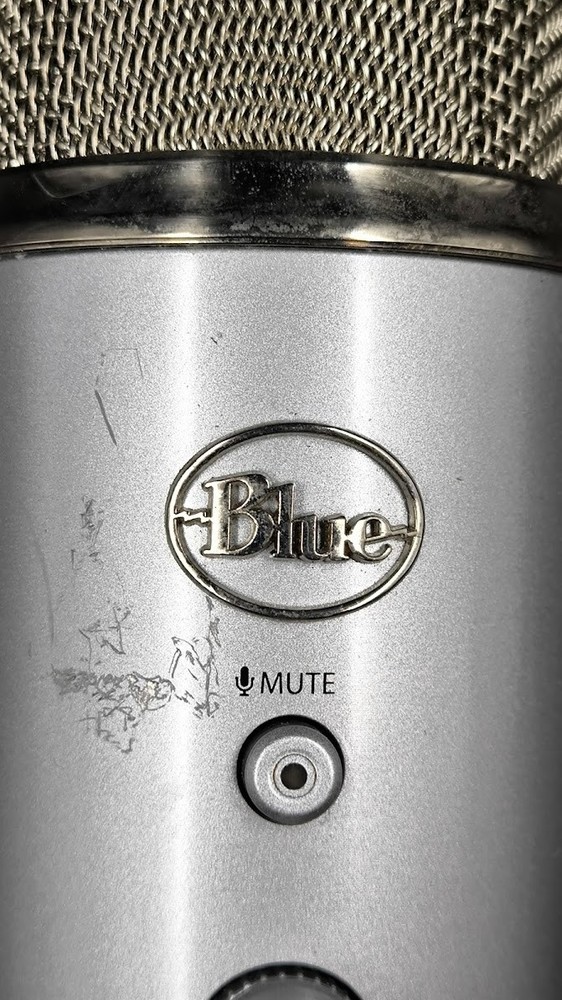 Blue Yeti Microphone Used Working Silver