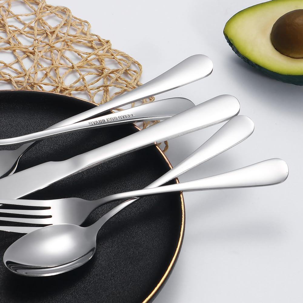 Silverware Set 50 Piece Stainless Steel Flatware Set Silverware Utensils for 10