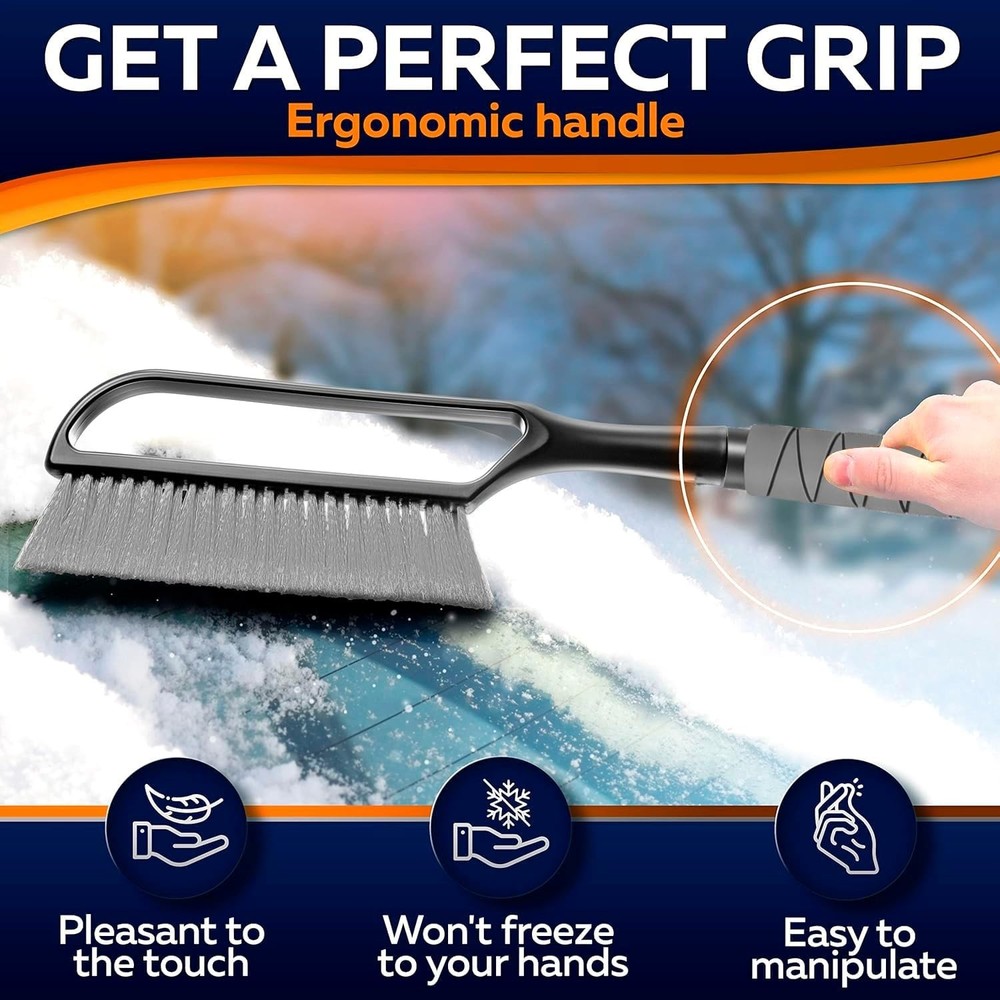 Compact & Lightweight Ice Scraper with Foam Grip - Convenient Snow Remover