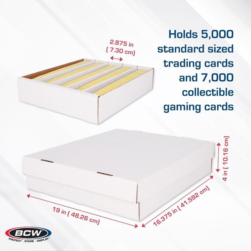 10 BCW 5000 count Super Monster Card Storage Boxes