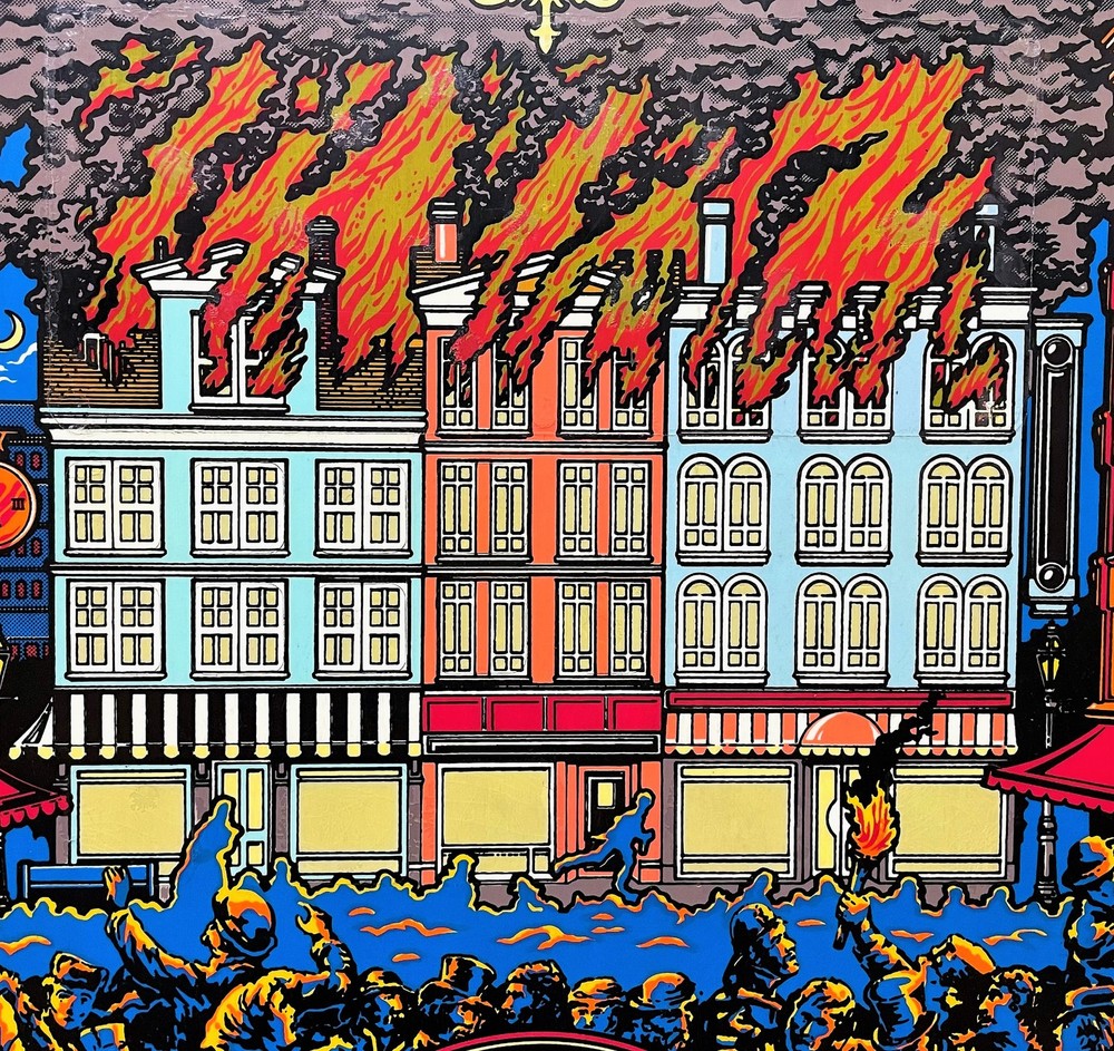 Williams Fire! Pinball Machine Game Playfield ORIGINAL
