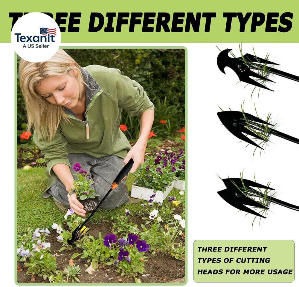 3Pcs Weed Puller Tool Garden Weed Pulling Tool,Portable Garden Weeder Tool,Garde