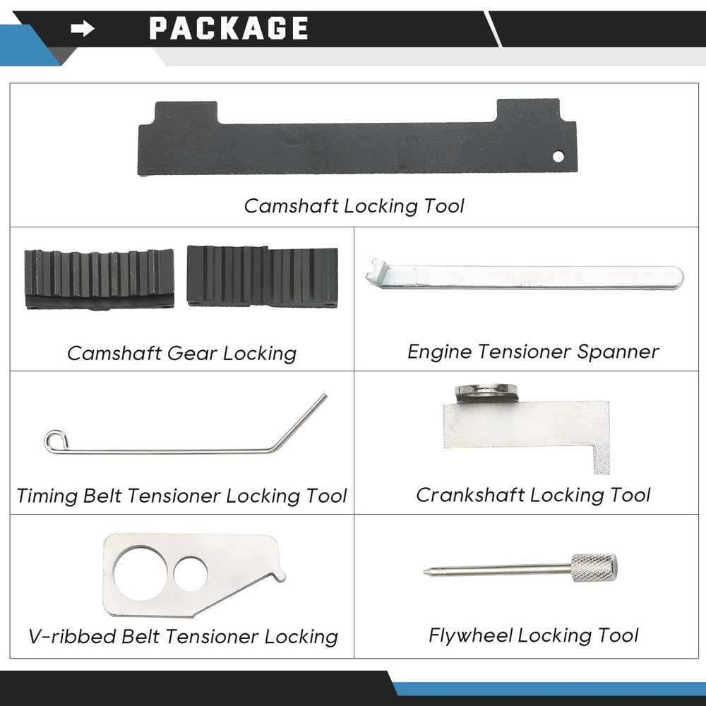 ATPEAM Engine Camshaft Tensioning Locking Alignment Timing Belt Tool Kit Comp...