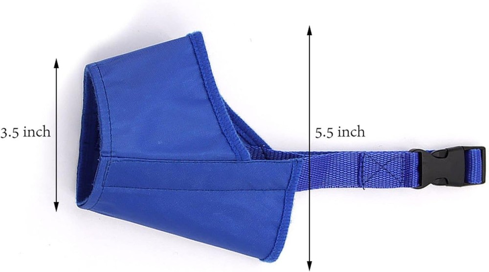Cozy Quick Muzzle for Small Dogs - Adjustable & Breathable Blue XS Size