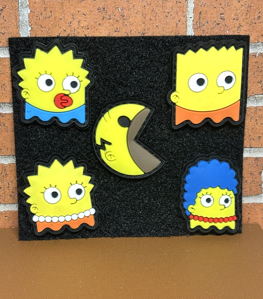 Tactical PVC Patch - Pacman Simpsons Patch - Hook Loop Funny Bart Homer Patch
