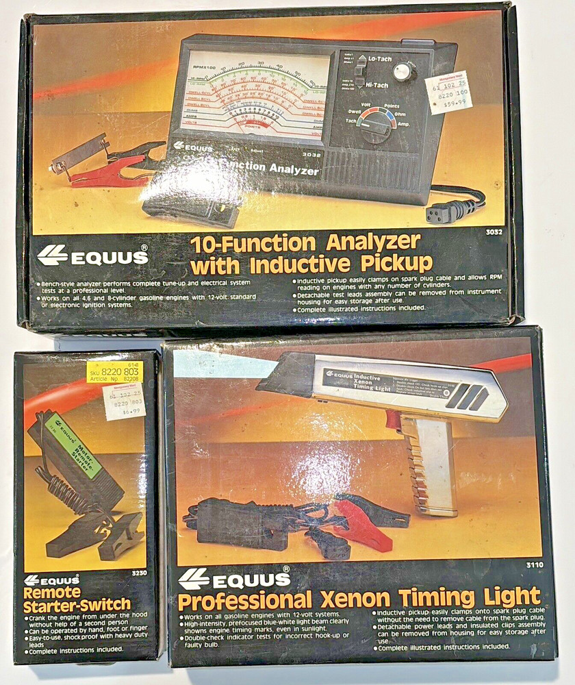 EQUUS 3032 10 Function Analyzer, 3050 Remote Start Switch, 3110 Timing Light