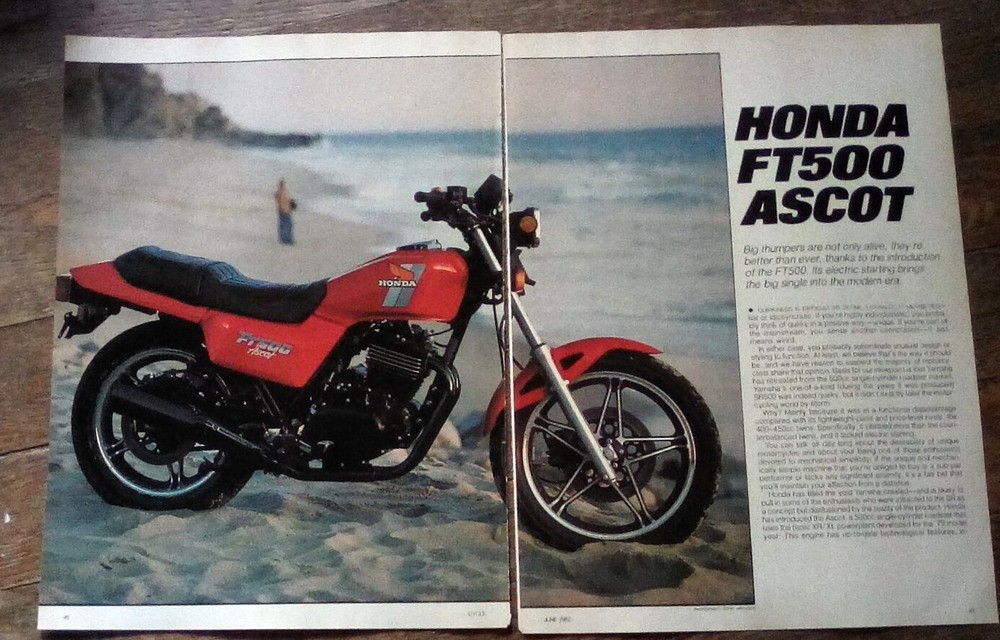 1982 Honda FT500 Ascot Print Ad