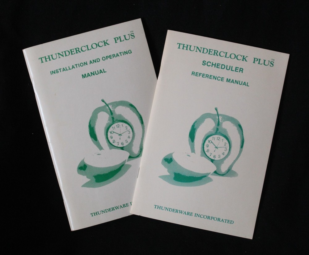 Thunderclock Plus Installation & Scheduler Manuals, Apple II