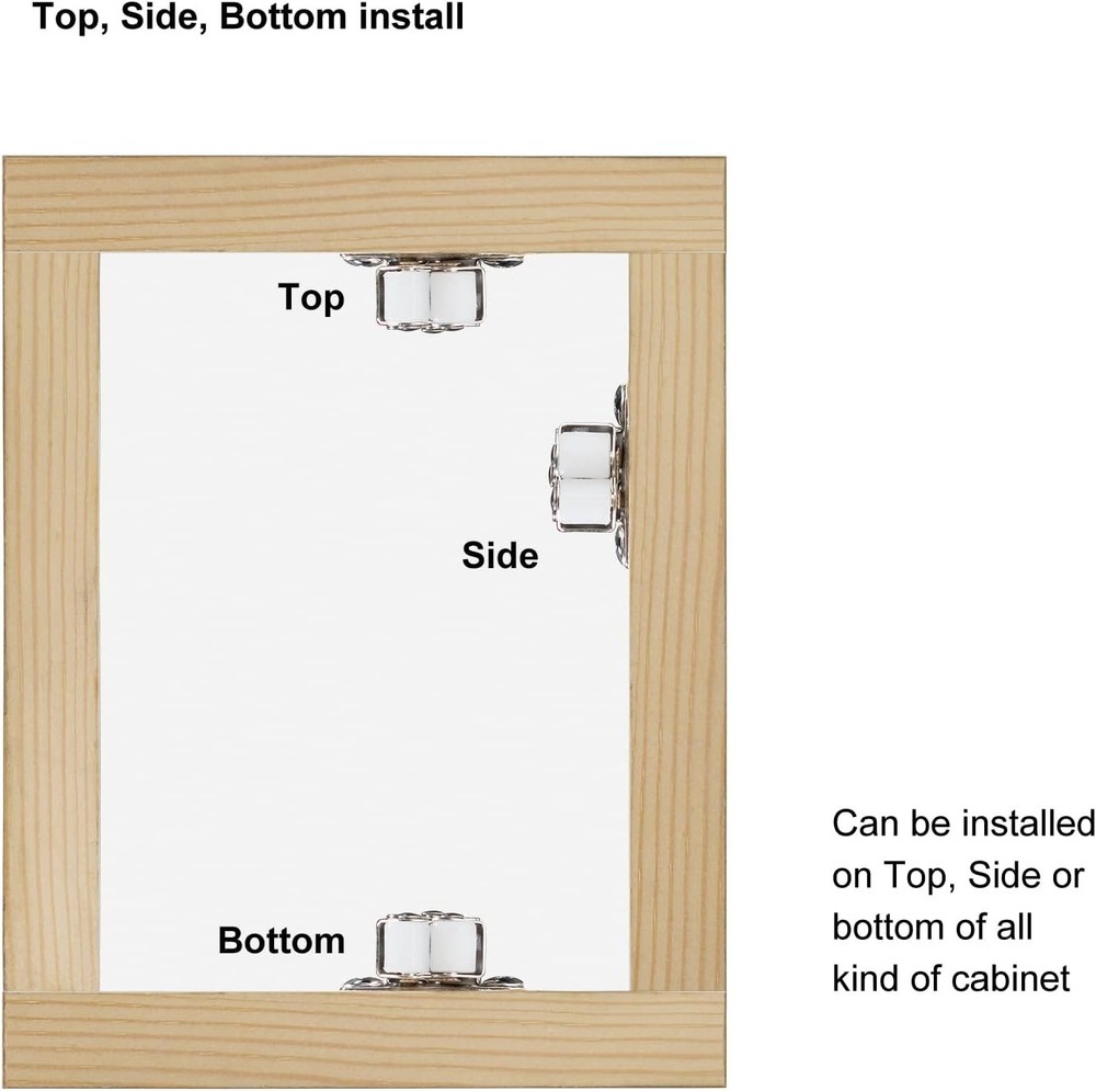 Nickel Finished 2 PCS Cabinet Roller Latch Set with Easy Install Components