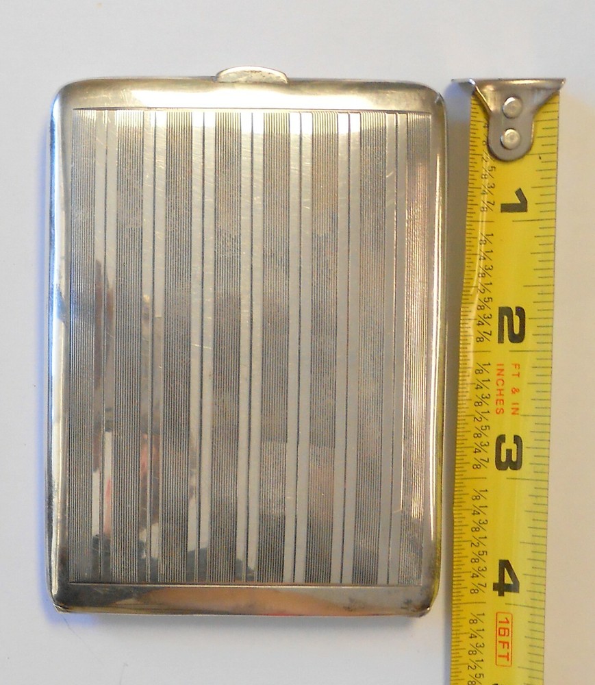 Vintage Webster Sterling Silver Business Card Cigarette Case Monogram