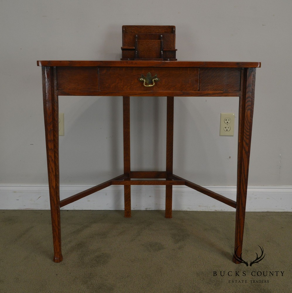 Mission Oak Half Round Desk