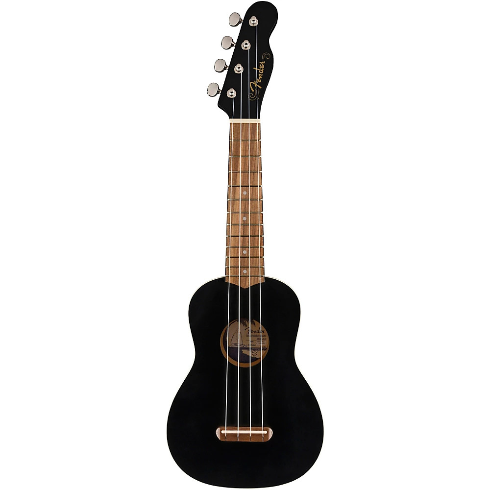 Fender Venice Soprano Ukulele Walnut Fingerboard Black