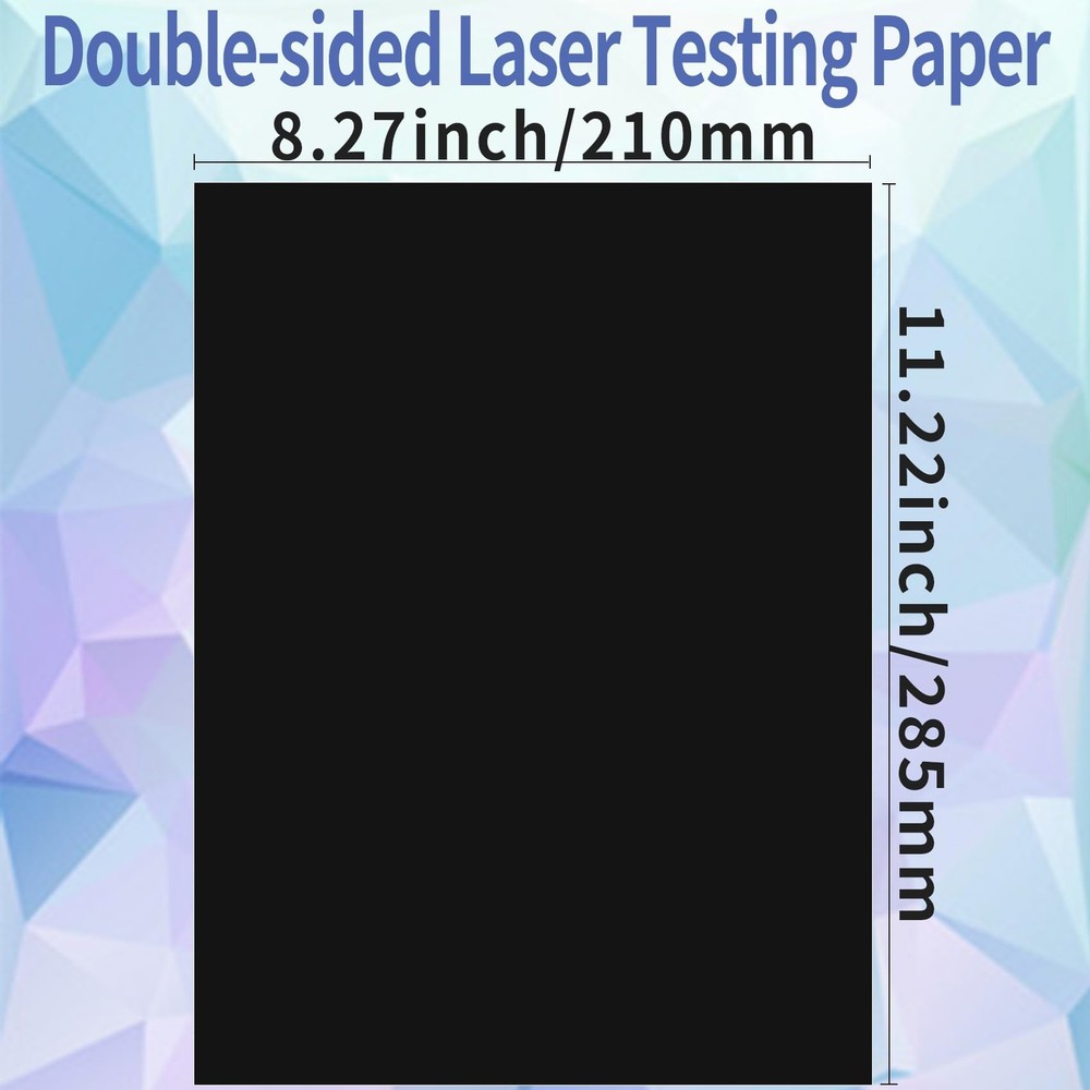 10 Pieces Black Laser Testing Paper Double-Sided Dimming black