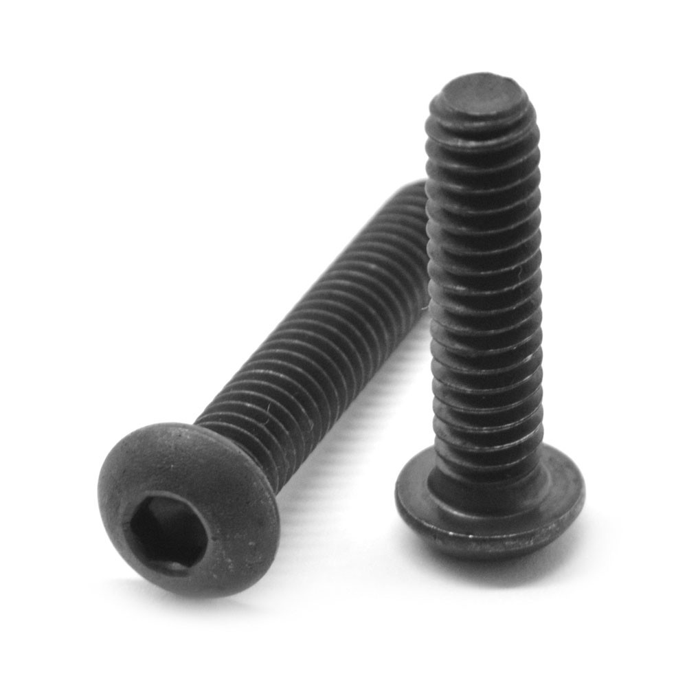 #10-24 x 2" (FT) Coarse Thread Socket Button Hd Cap Screw Black Oxide