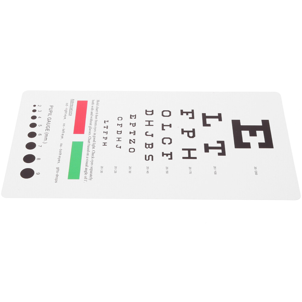Vision Test Pocket Dual Sided Plastic for