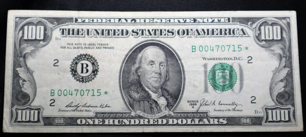 ***STAR NOTE**** 1969 A $100 ERROR STAR NOTE GREAT CILCULATED CONDITION