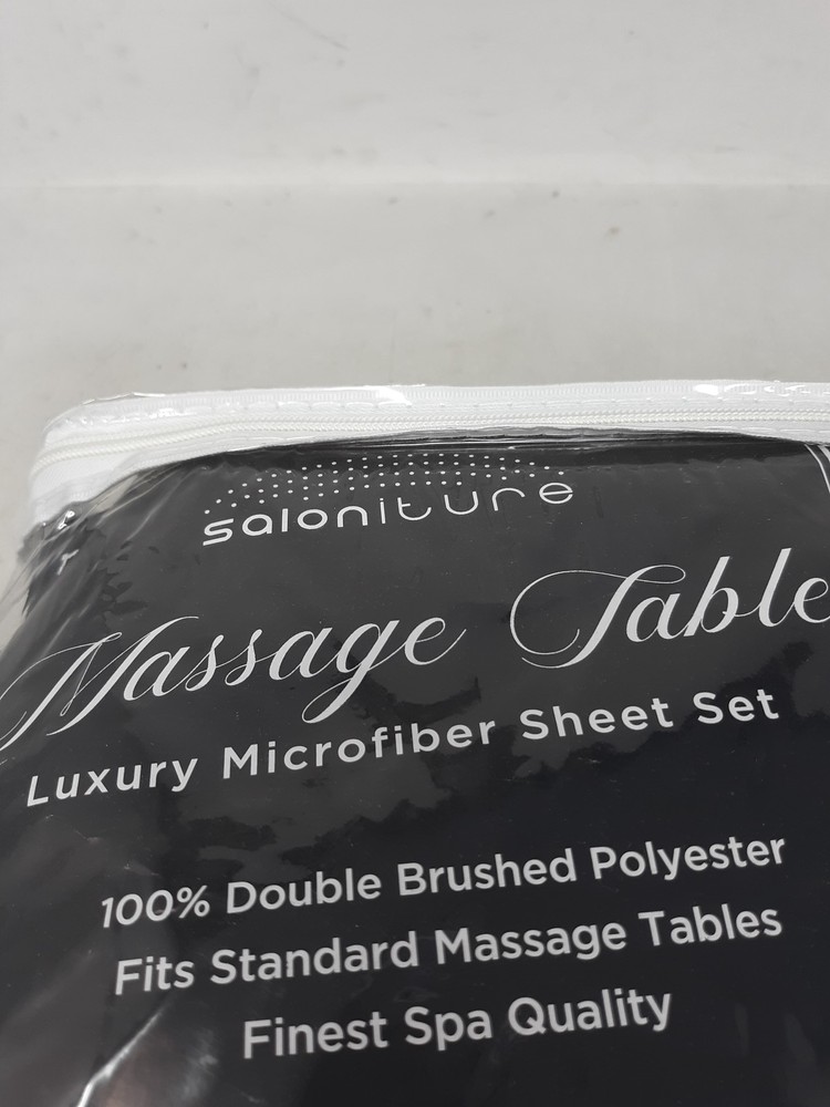 Saloniture 3-Piece Microfiber Massage Table Sheet Set