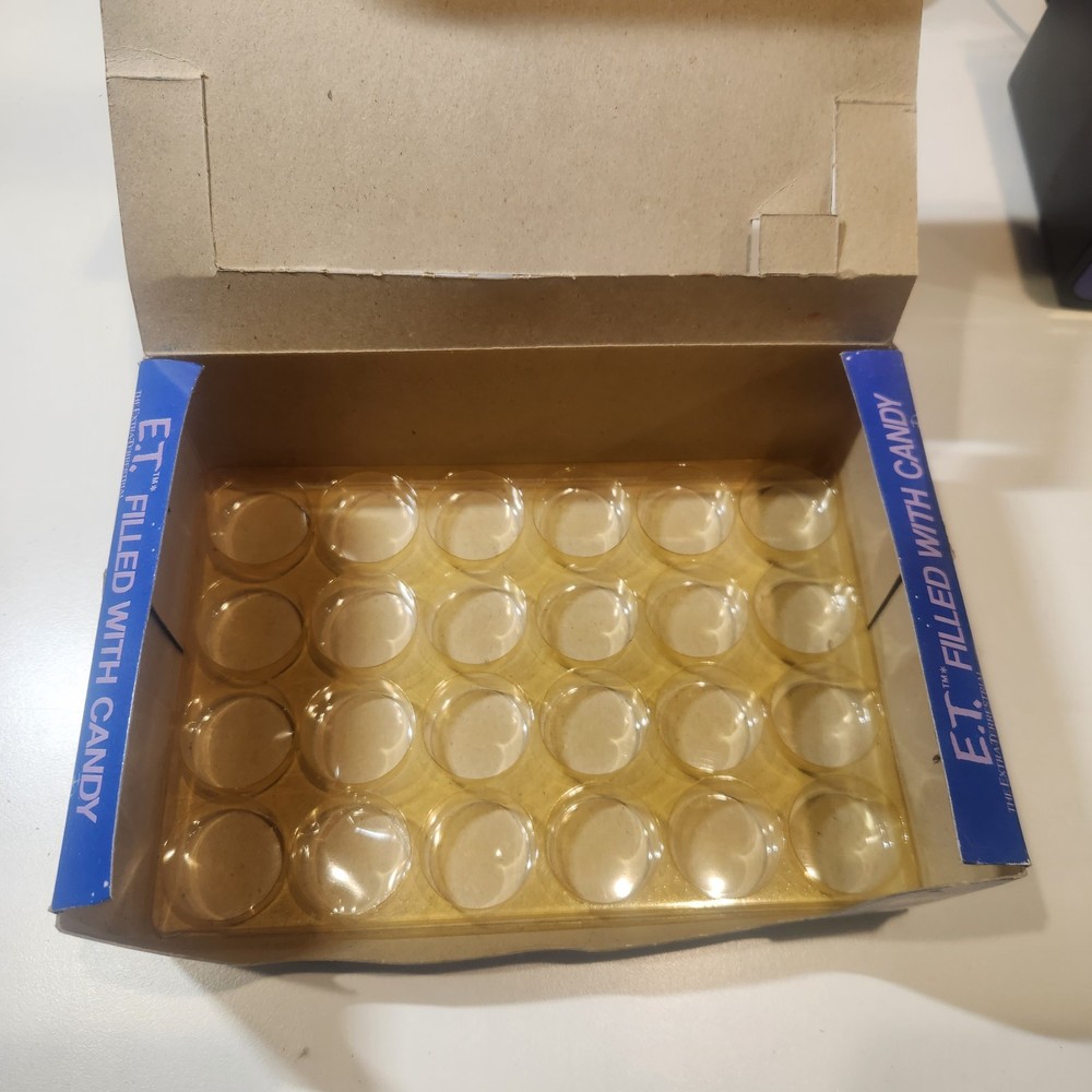1982 Topps E.T. Movie Candy Head Display Box - Empty Box (with tray holder)