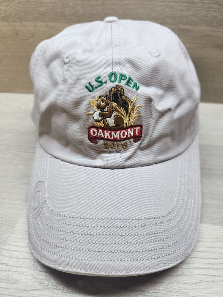 US Open Oakmont Adjustable Hat 2016 (Grey/Tan) *CLEAN* Nice Condition Adjustable