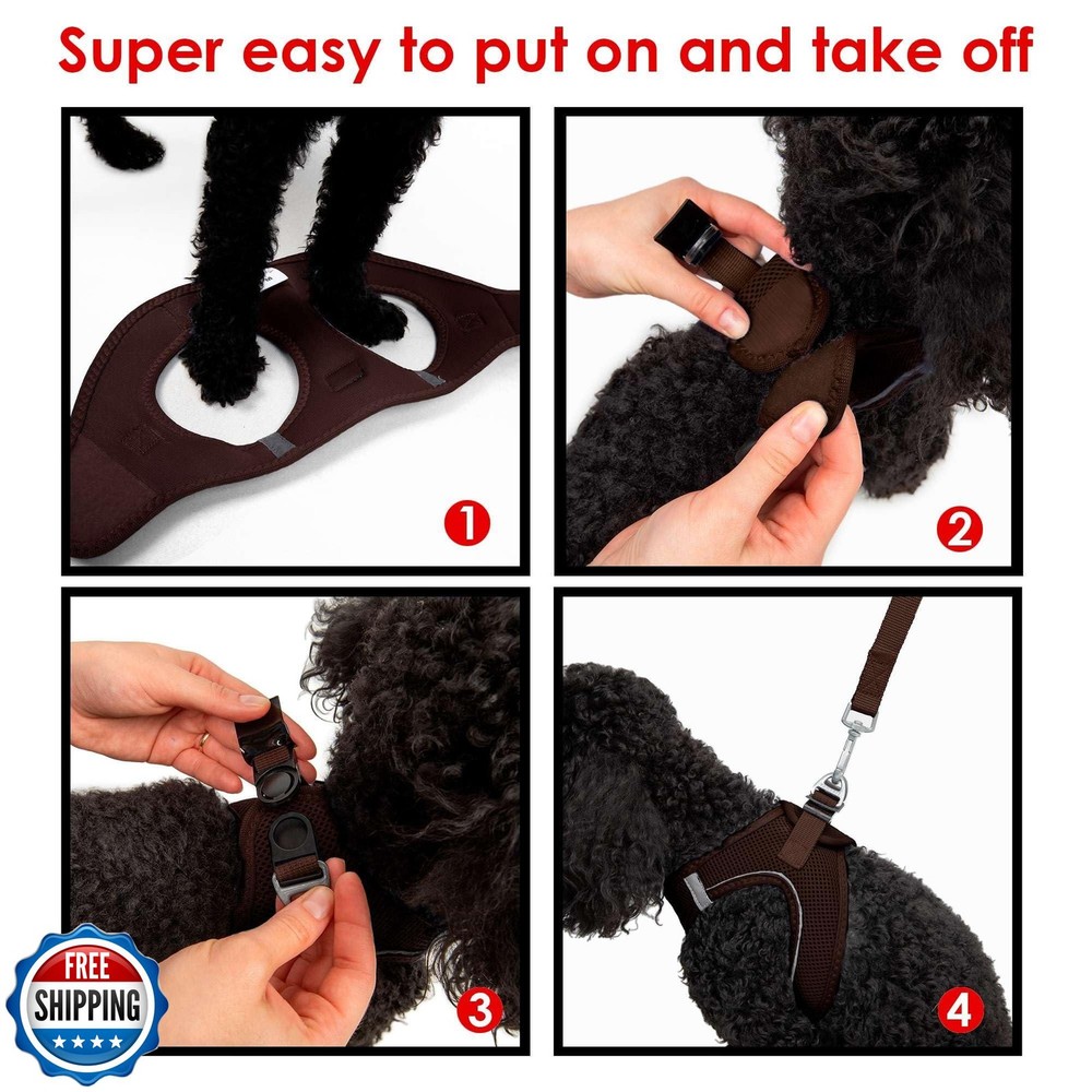 Tailpetz No Pull Step in Dog Harness, Adjustable Reflective Harness for Puppy