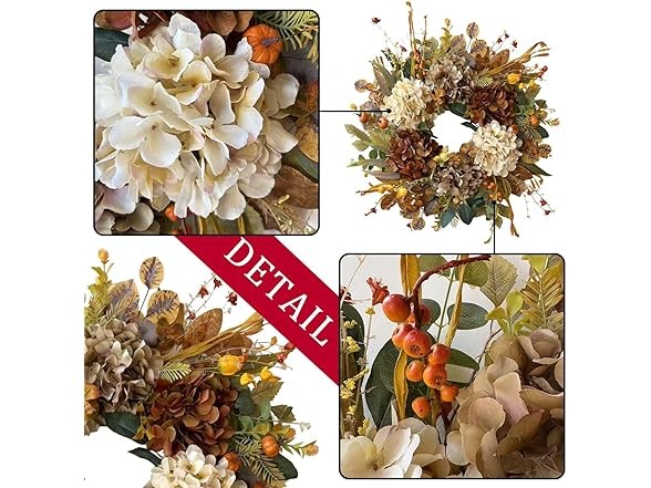 WANNA-CUL Rustic Hydrangea 24" Wreath 10-rustic Hydrangea