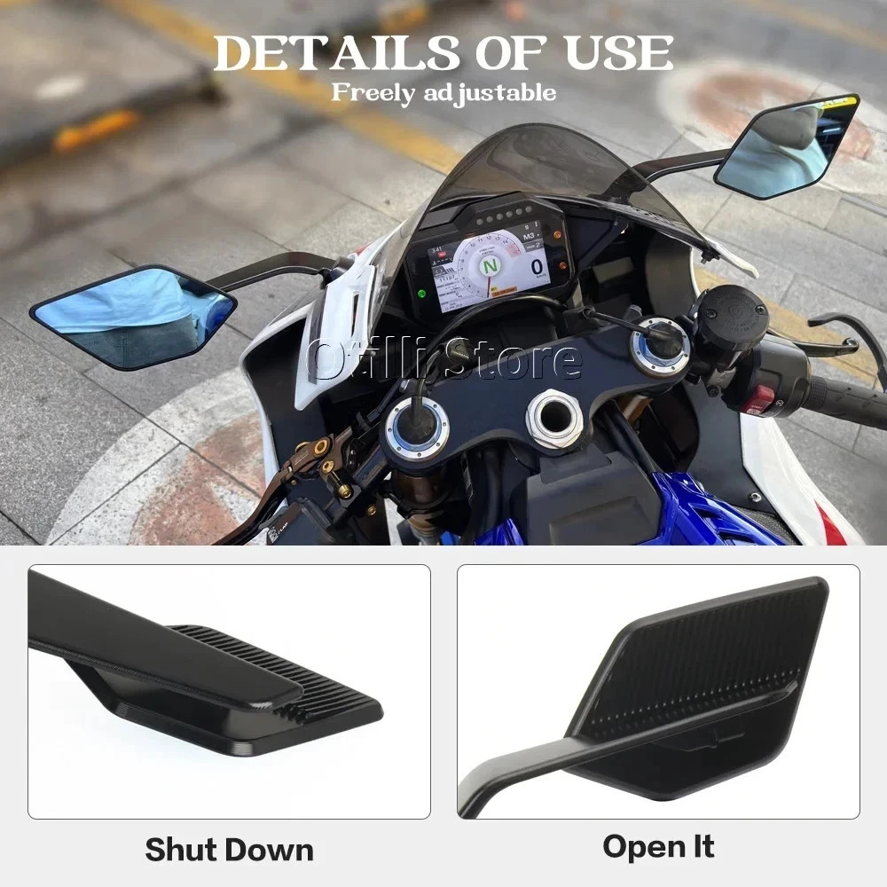 Modified Wind Wing Adjustable Rotating Rearview Mirror For Honda CBR1000RR
