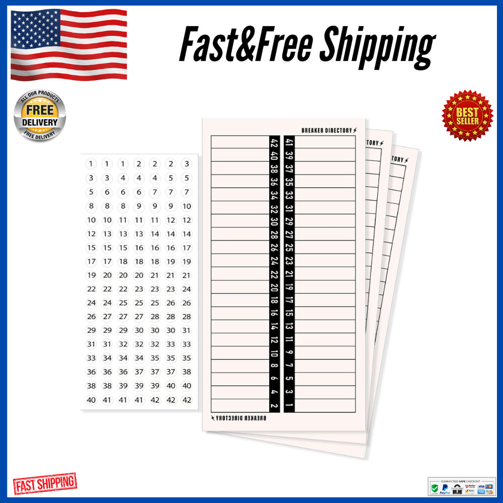 Breaker Panel Labels Electrical Electric Box Sticker Number Breaker Panel Label.