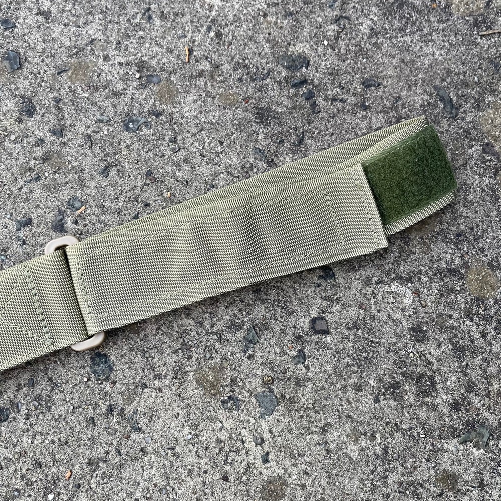 Belt Nylon Light Olive Low Profile Hook, Loop Closure British Army Surplus Issue