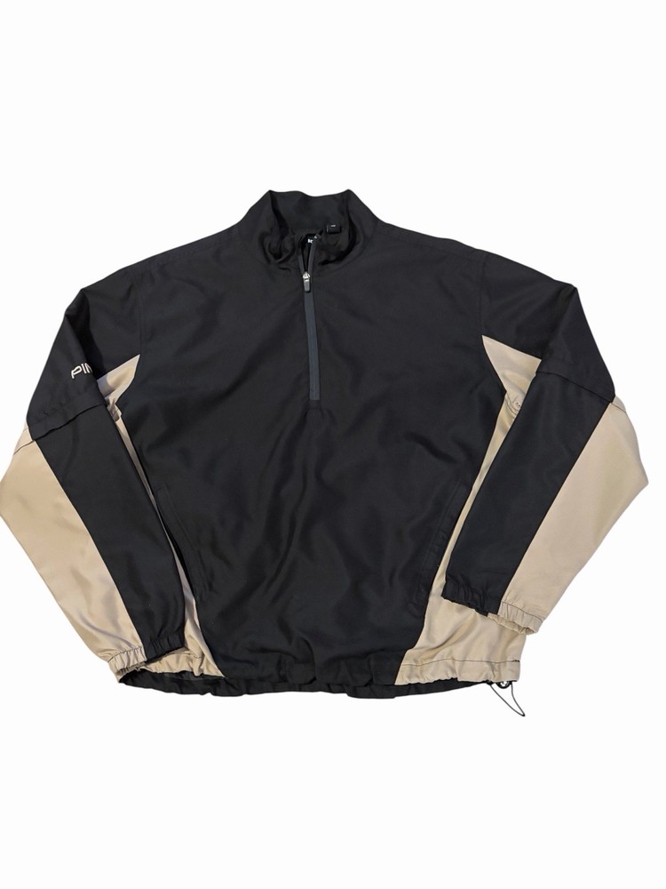 PING Half Zip Windbreaker Pullover Jacket Men’s Medium Convertible Sleeves