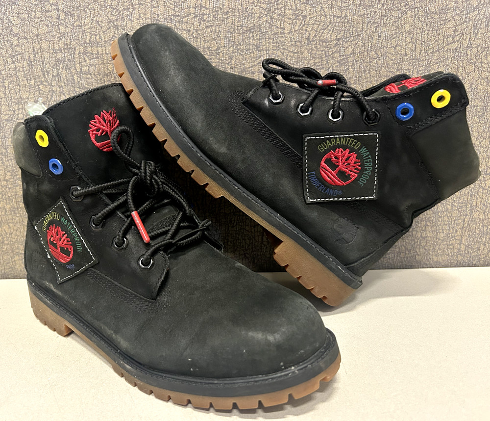 Timberland Waterproof Black Boots Boys US 7 A4198