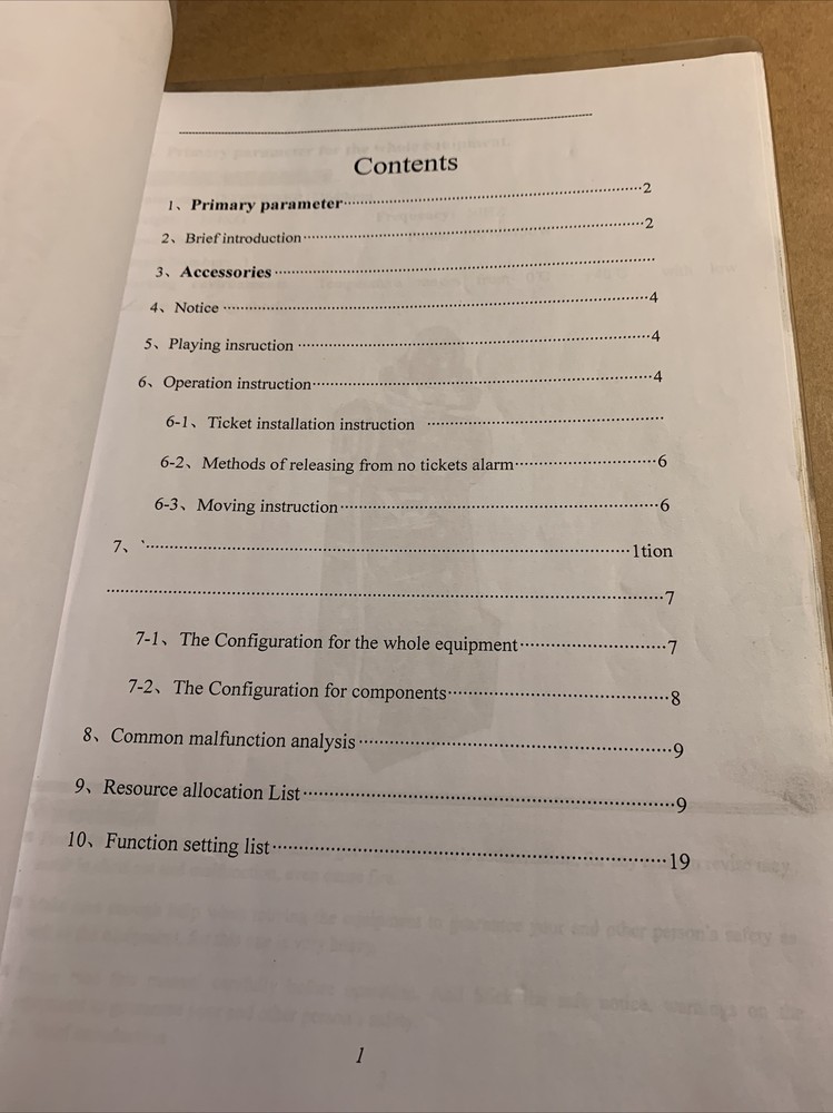 original arcade video game owners manual Space Diary￼