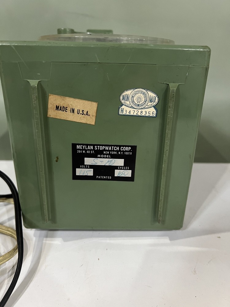 Meylan Stopwatch Corp. Model S-10 Precision Timer - Vintage Clock Timer