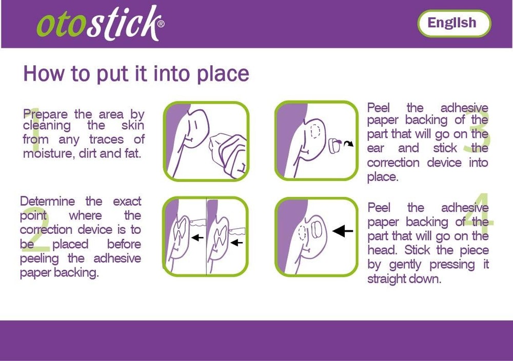Otostick - 8 Count Cosmetic Discreet Protruding Ear Corrector - Corrective...