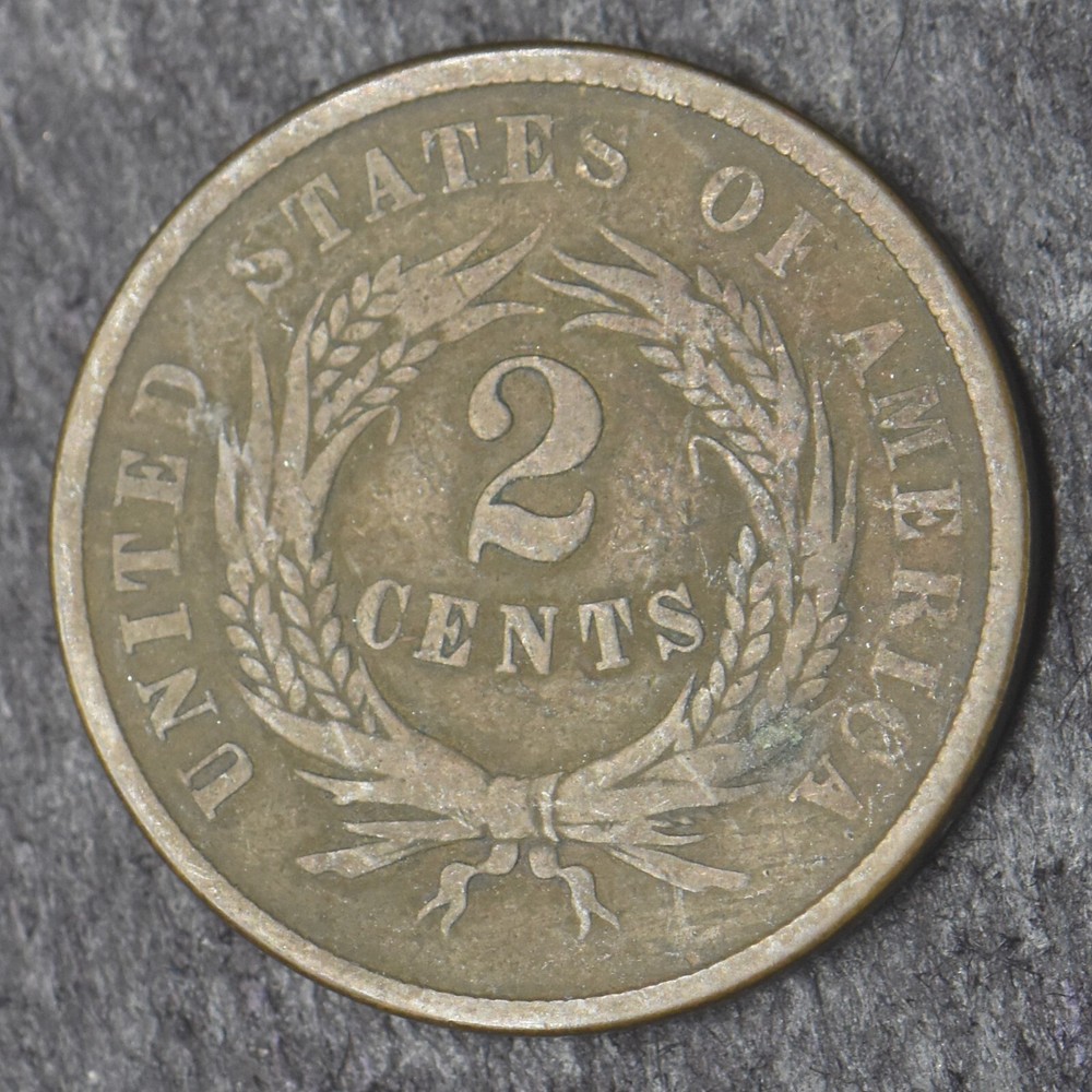 1864 "Large Motto" 2C Two Cent Piece - COINGIANTS -