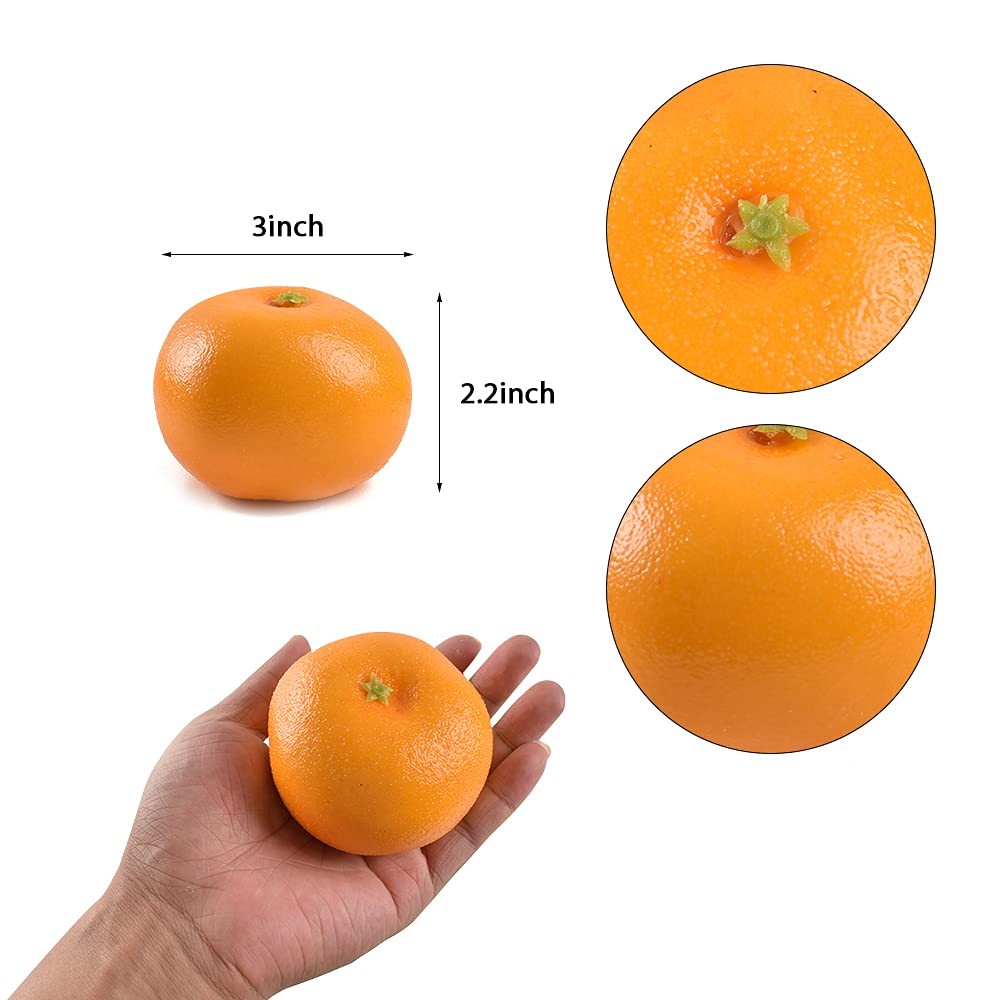 Luckforest 6 PCS Artificial Oranges Set Lifelike 6pcs