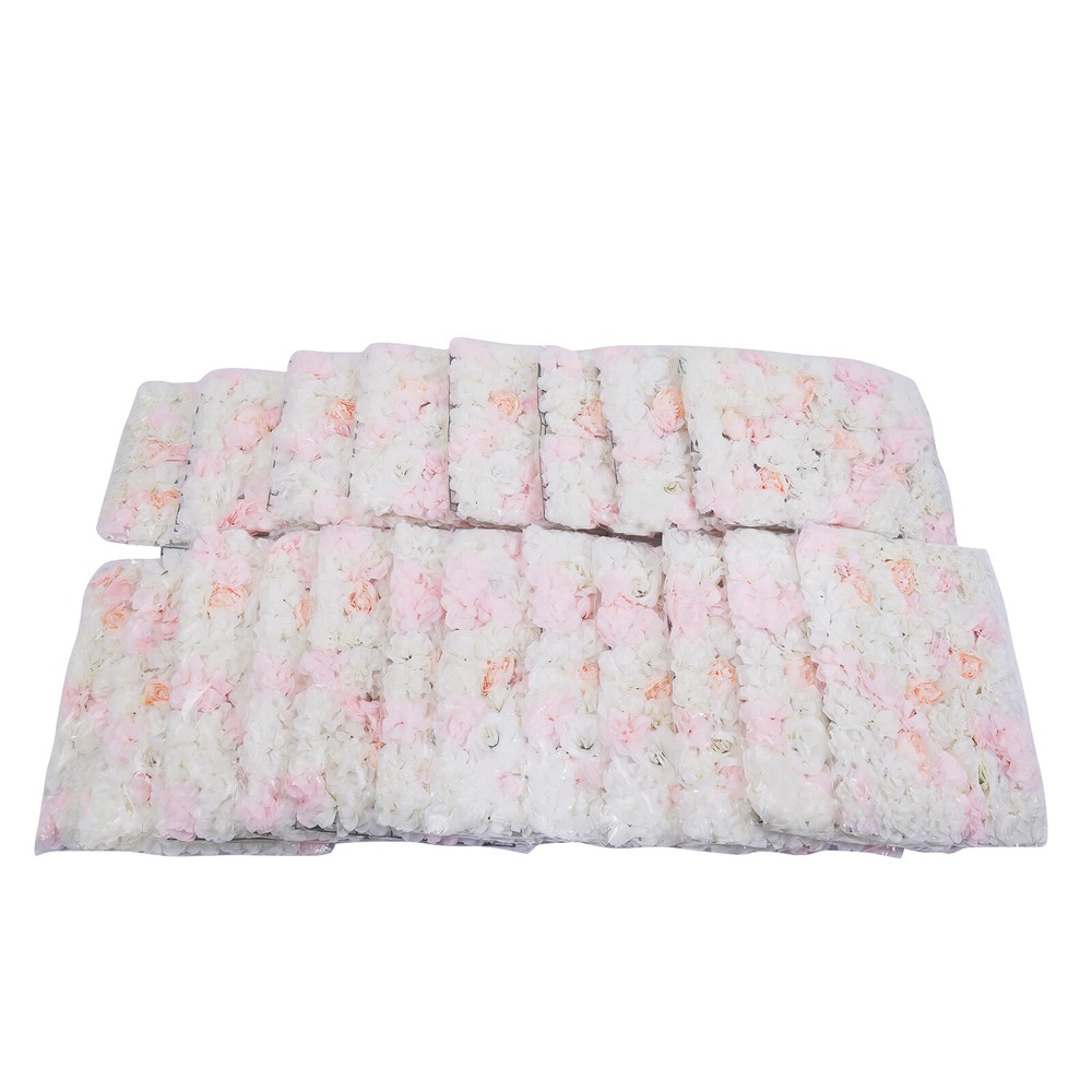 20pcs Artificial Flower Wall Panel Wedding Backdrop Decoration 16''x24'' NEW