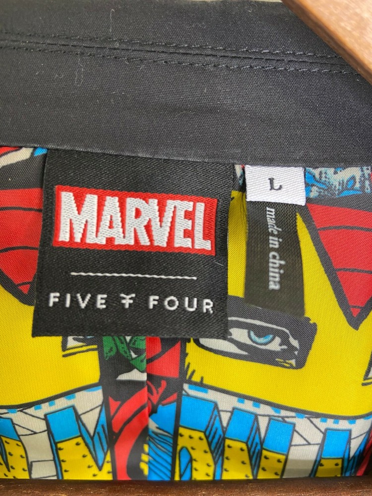 Marvel Avengers Five Four Granada Jacket Mens Sz L Black