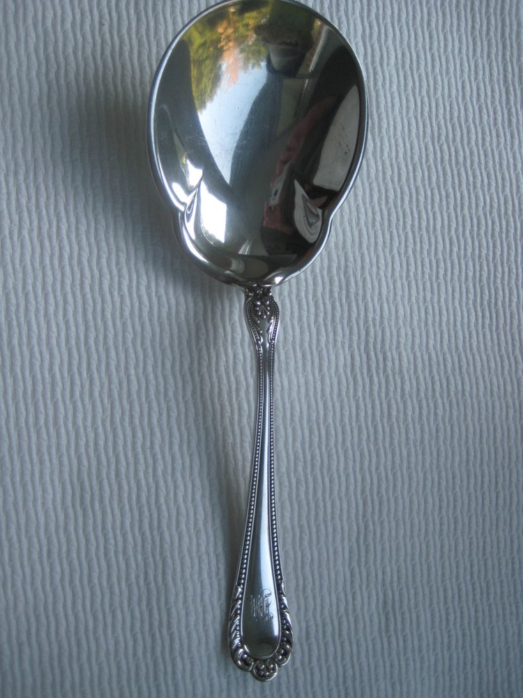 1896 Gorham Silver & Electro Plated Serving Spoon M Monogram