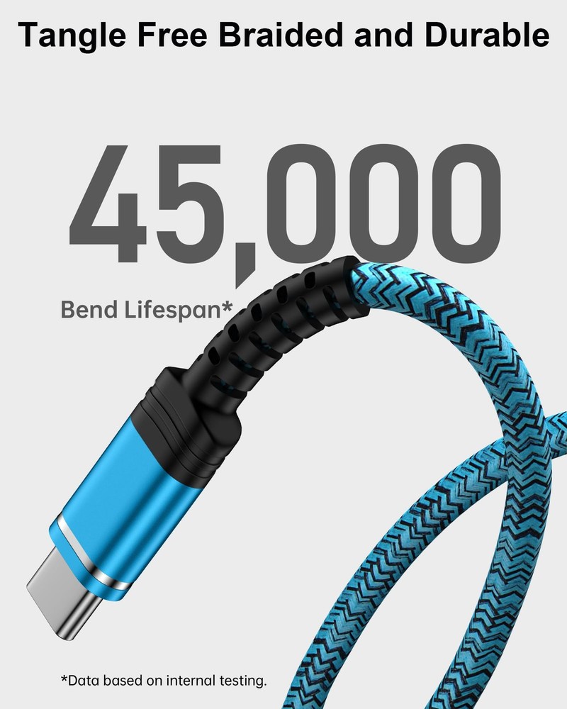 USB to C Cable for iPhone 17e, C Charger Fast 3ft, Multicolored