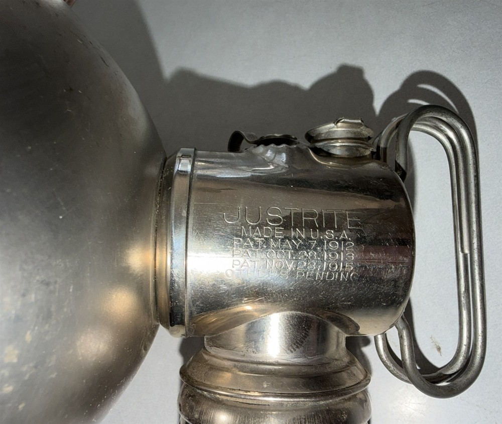 Antique Carbide Mining Light 7 1/4 " Reflector Barely Used Superb Condition
