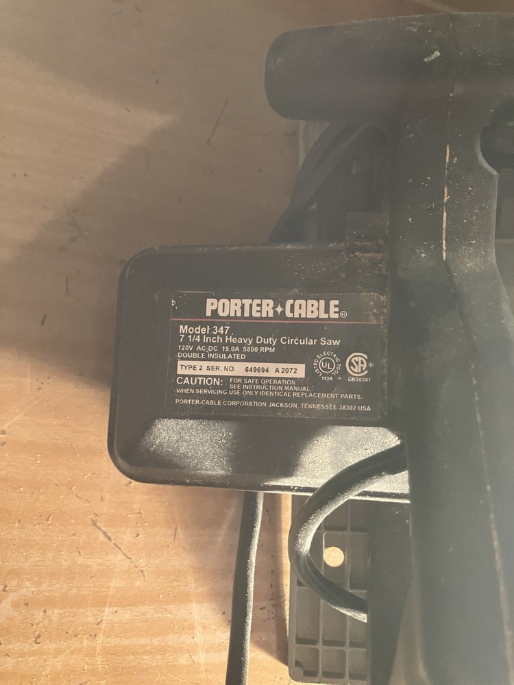 Porter Cable Circular Saw with Hard Case