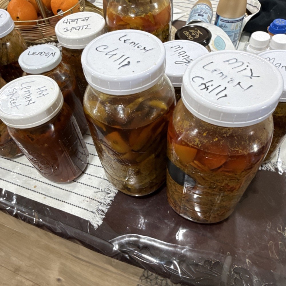 Assorted Lemon, Chilli, Mango, Mixed Pickles Pantry Jar Preserves